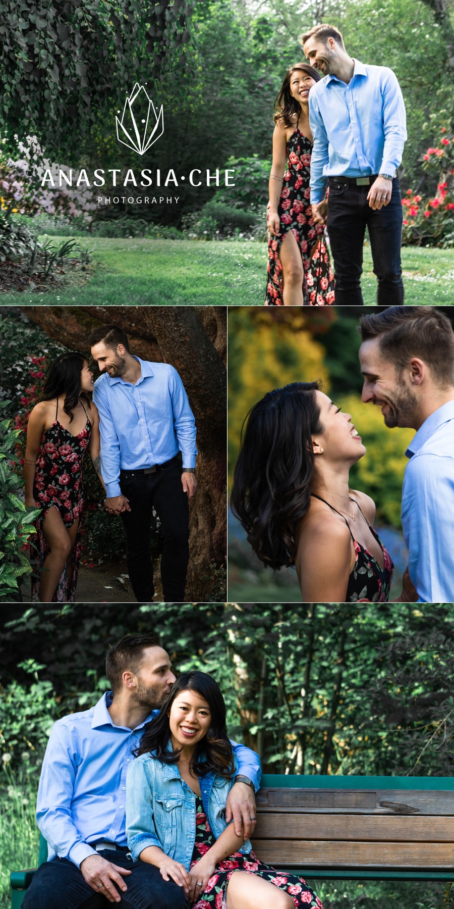 Engagement photo session at the park