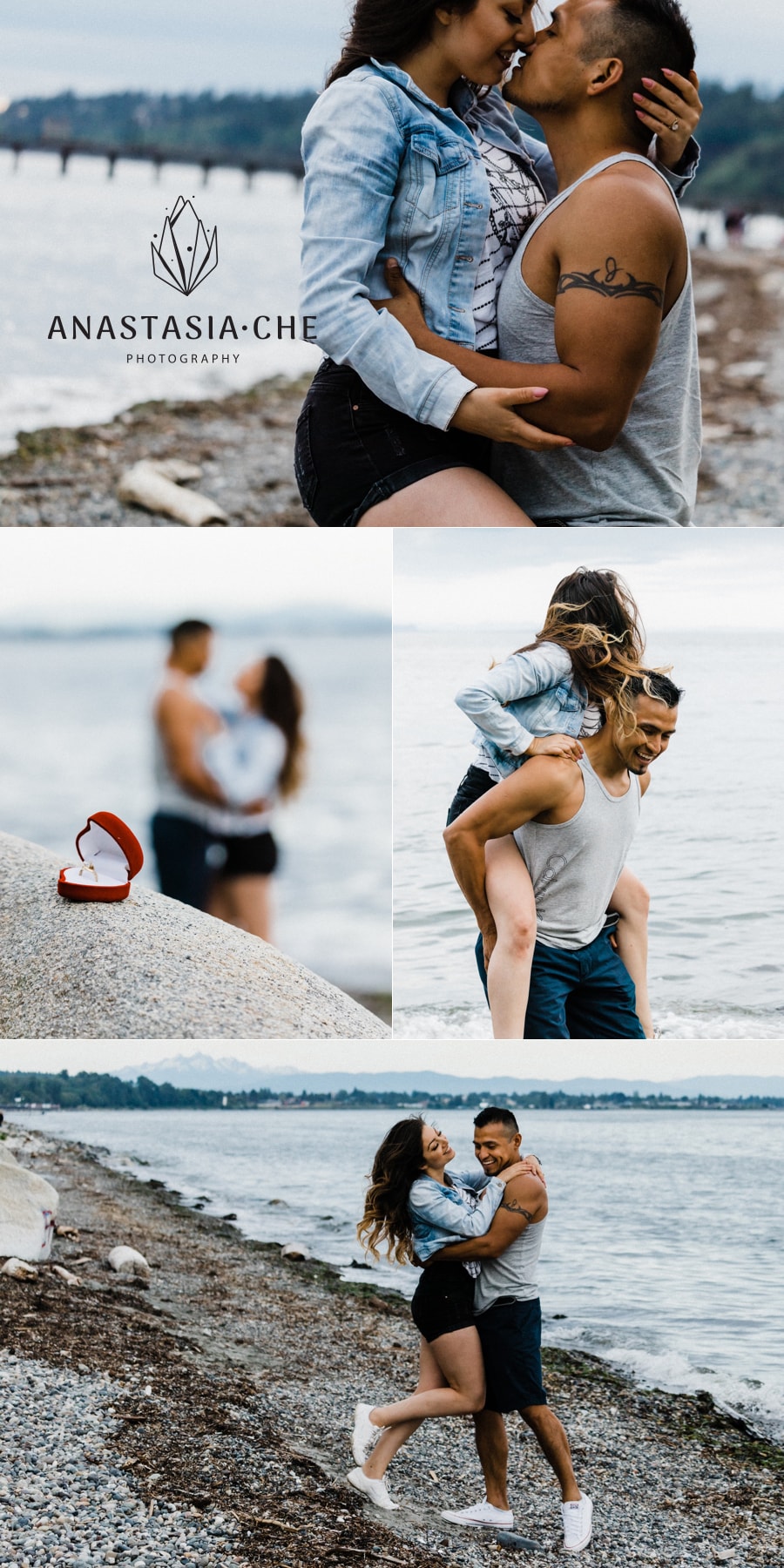 Engagement photo session at the beach